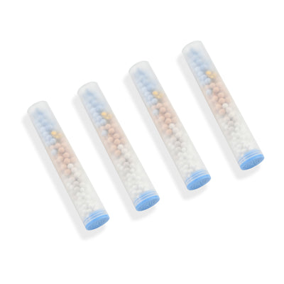 SUMERAIN SP4368-04 Vervangingsfilterpatroon (4-pack), 4-traps douchefilter universeel vervangingspatroon, waterverzachter voor hard water, verwijdert chloor en zware metalen