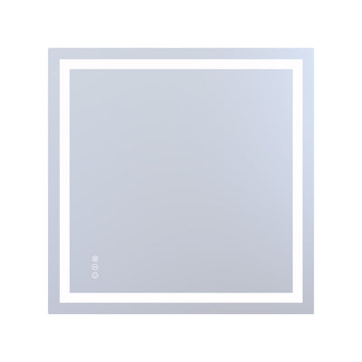 SUMERAIN moderne LED badkamerspiegel voor aan de muur, 36 x 36 inch achter- en voorverlichte traploos dimbare verlichte wastafelmengkraan met anti-condens, 3 kleurmodi, geheugenfunctie & gehard glas, eenvoudig te installeren