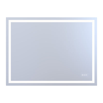 Sumerain 48" x 36" Grote Slimme LED Badkamerspiegel — Achter- en Voorverlichte Slimme Make-up Spiegel, Anti-Damp, Traploos Dimmbaar, 3 Kleurmodi, Geheugenfunctie, Gehard Glas