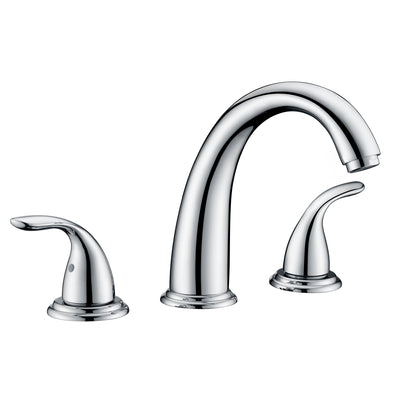 SUMERAIN tweehendel Romeinse badkraan met ventiel, hoge doorstroming, chroom