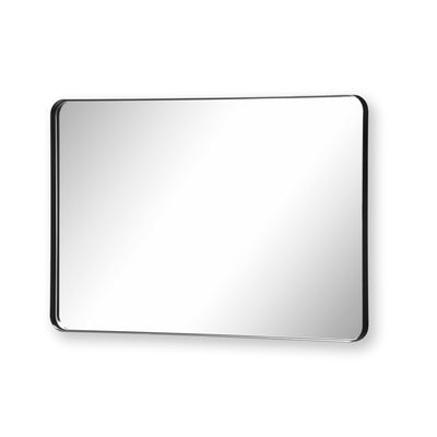 SUMERAIN Mat Zwarte Badkamer Kaptafel Spiegel, 22x30 Inch Wandspiegel met Aluminium Frame, Gehard Glas, Horizontaal of Verticaal te Hangen voor Hal, Badkamer, Woonkamer