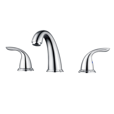 sumerain 8 Inch Wijdverspreide Badkamer Kraan Dubbele Hendel 3-Gat Waskom Kraan, Chroom