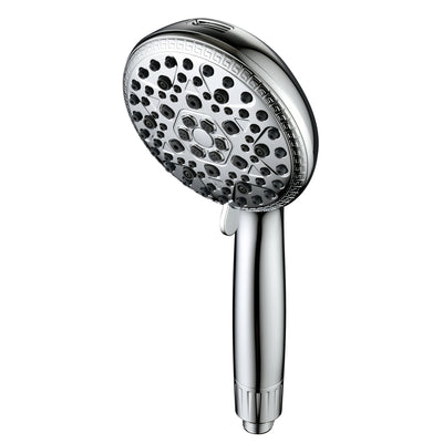 SUMERAIN Douchefilterkop voor hard water - 9 sproeistanden douchekop met filters, FOF kalkaanslagpreventie & vitamine C huidverzorging, 3-maanden vervangingsfilter (past op Arizona/Texas/Californië) chroom