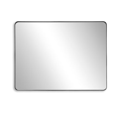 SUMERAIN Rechthoekige badkamerspiegel, 40x30 inch aluminium lijst kapspiegel met gehard glas voor grote badkamerwanden, horizontaal of verticaal te monteren