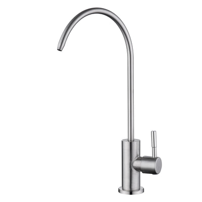 SUMERAIN Drinkwaterkraan voor Keuken Wastafel, Loodvrije SUS304 Roestvrij Staal Waterfilterkraan voor Omgekeerde Osmose of Waterfiltratiesysteem, Geborsteld Nikkel Afwerking