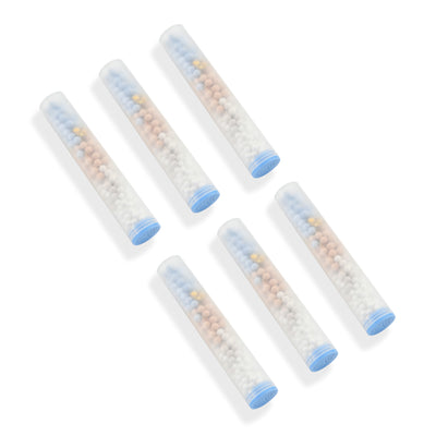 SUMERAIN SP4368-06 Vervangingsfilterpatroon (6-pack), 4-traps douchefilter universeel vervangingspatroon, waterverzachter voor hard water, verwijdert chloor en zware metalen