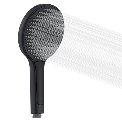 Sumerain Handdouchekop Zwart Hoge Druk Grote Handdouche, Waterbesparend met 3 Straalsoorten (135mm)