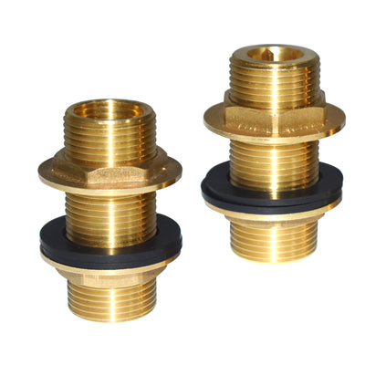 Sumerain klauwvoet badkraan messing verlengmoer voor wandmontage bad, NPT 1/2" vrouwelijk x G3/4 mannelijk, S7931-PB (2 stuks)