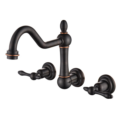 Sumerain vintage badkraan wandmontage badvuller oliegewreven brons, 8 inch midden
