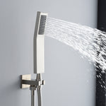S3218NI geborsteld nikkel douche accessoires set (inclusief handdouche, beugel, slang)