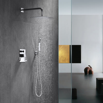 Rain Shower System Chrome Finish with Pressure Balance Valve