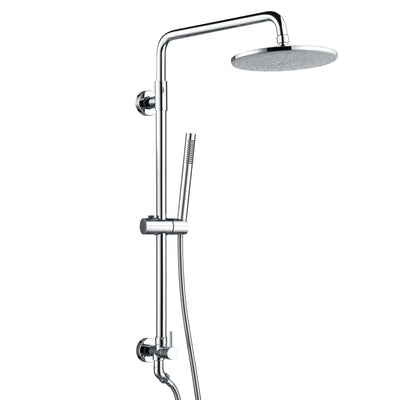 Sumerain retrofit regendouchesysteem met 9 inch 2,5 GPM douchekop, chroomafwerking  