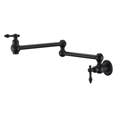 Bronzen pootvuller, wandmontage oliegewreven brons, dubbele scharnierverbindingen en 24" verlenging  
